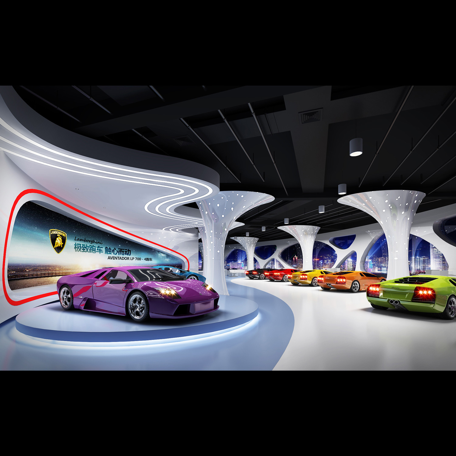 丰田汽车展会展台创意设计-汽车展案例
